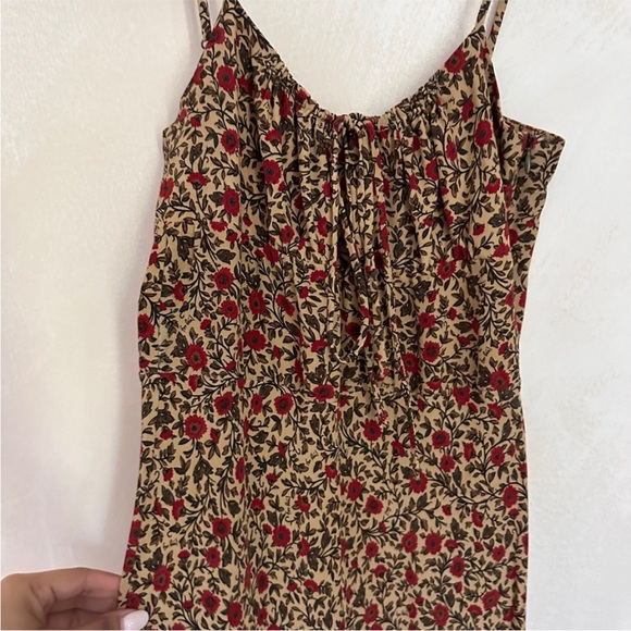 Realisation 100% silk Alba milkmaid style midi dress in Dahlia print size medium - Picture 5 of 5